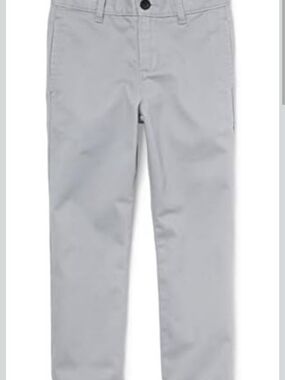 NWT The Children's Place boys Uniform Stretch Chino Pants Pants 16 Husky Gray